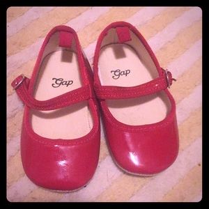 Red baby dress shoes